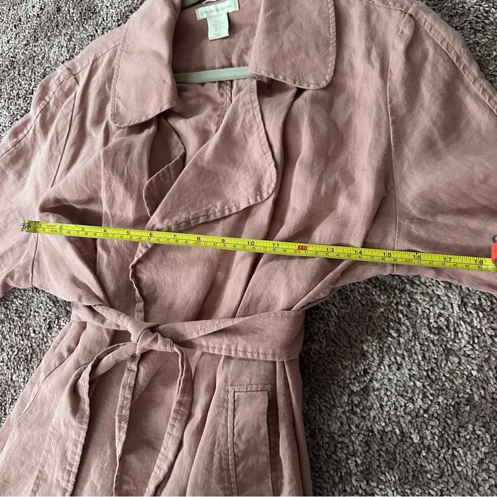 Catherine Malandrino Pink Trench Coat - Picture 3 of 4